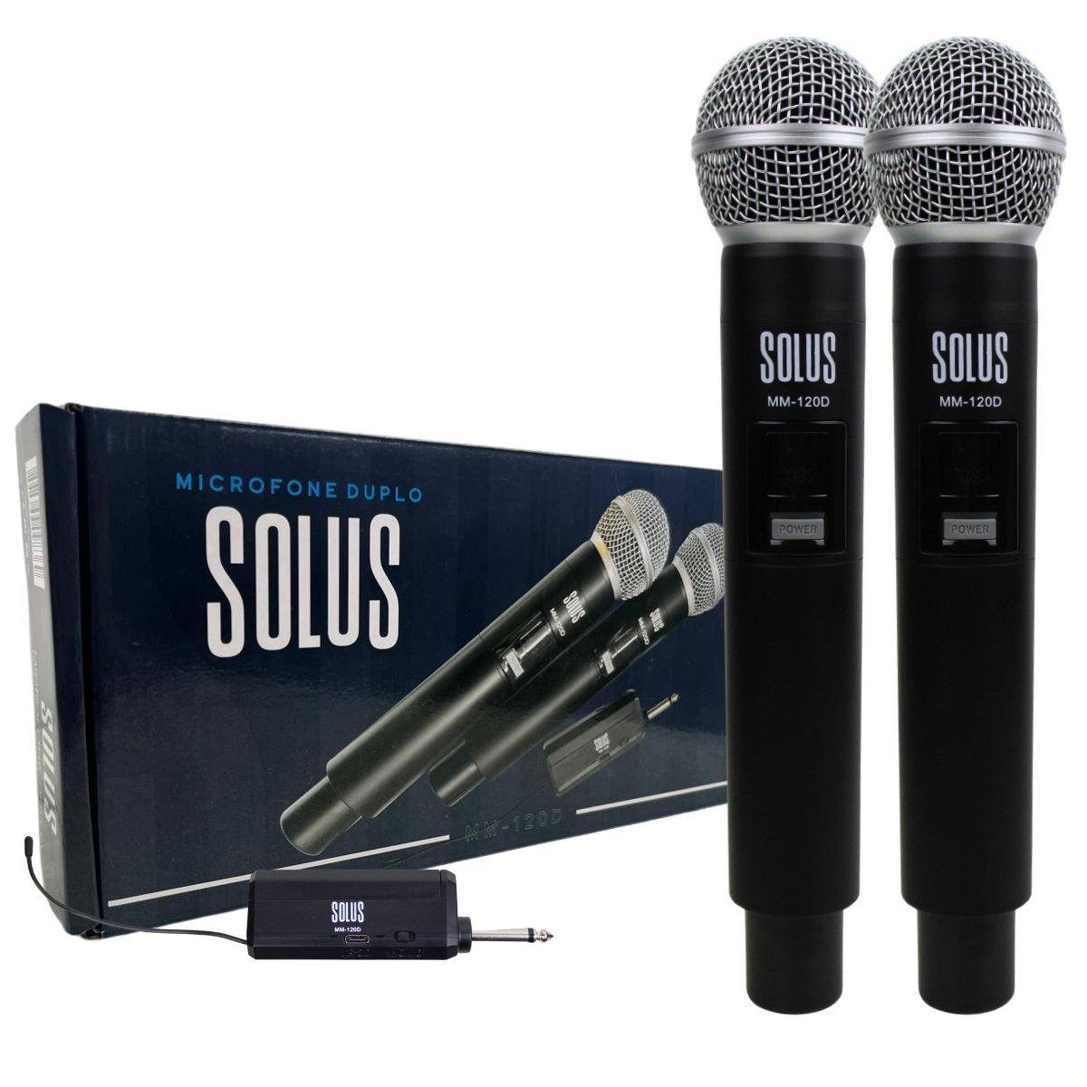 MICROFONE SOUN/SOLUS MM120D DUPLO VHF FRE...
