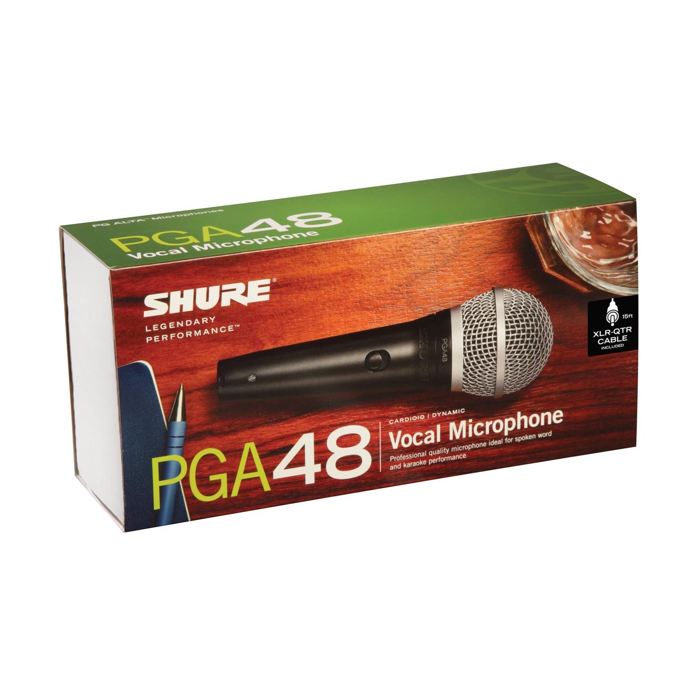 MICROFONE SHURE PGA-48LC MÇO S/CABO