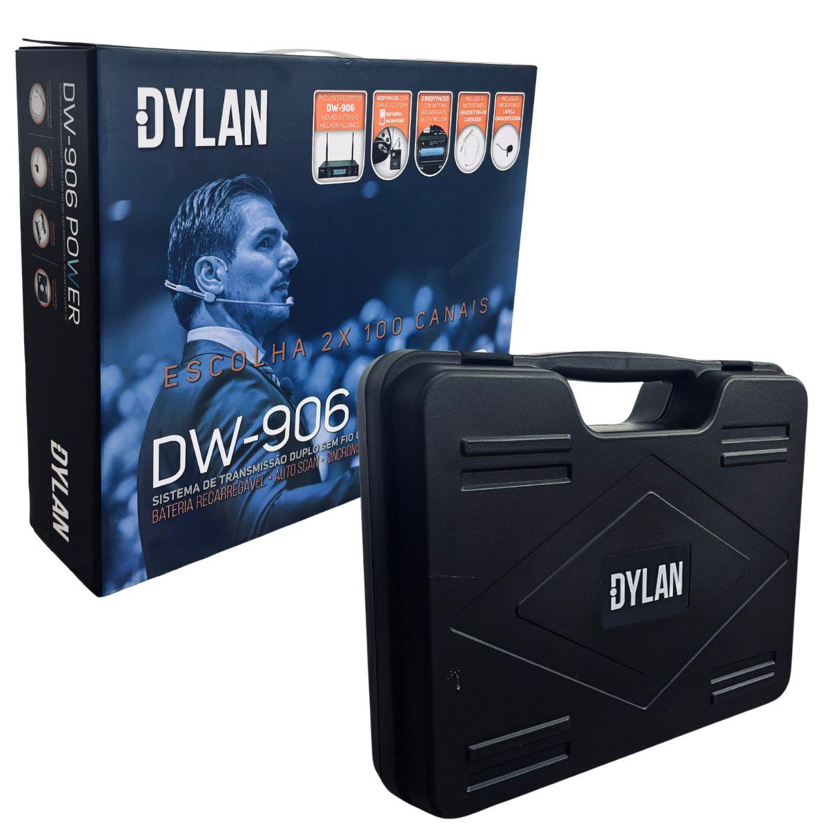 MICROFONE DYLAN S/FIO HEADSET DW 906 DUPLO