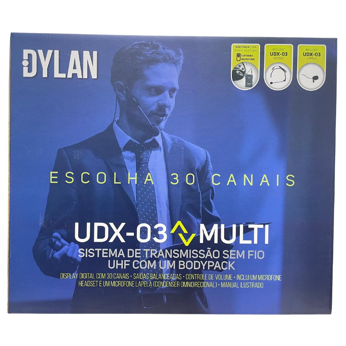 MICROFONE DYLAN S/ FIO HEADSET UDX-03 MULTI
