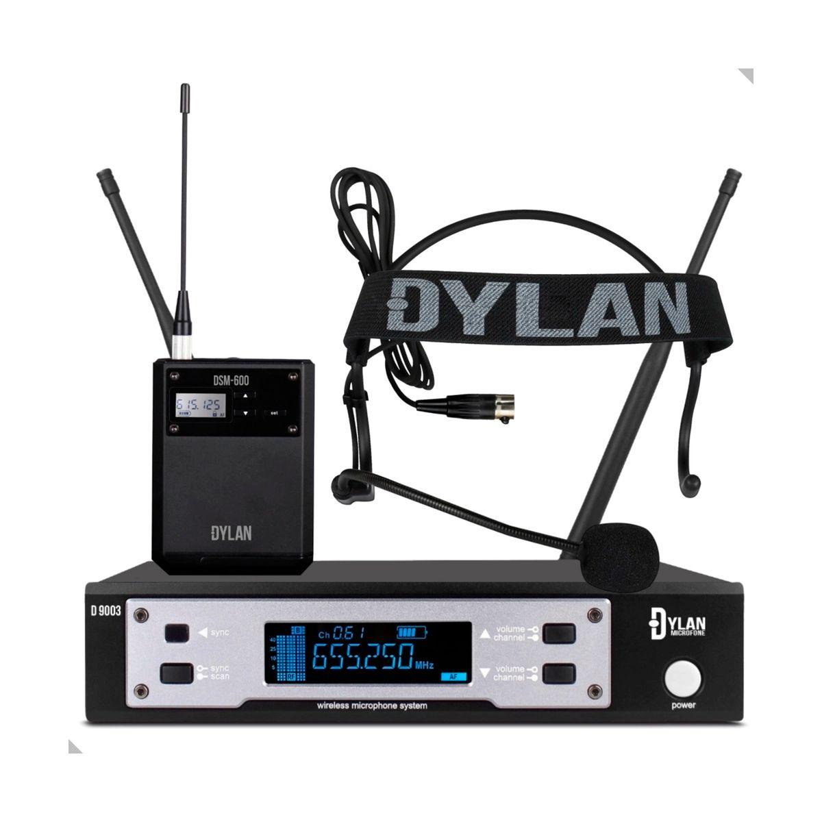 MICROFONE DYLAN S/ FIO HEADSET D 9003S