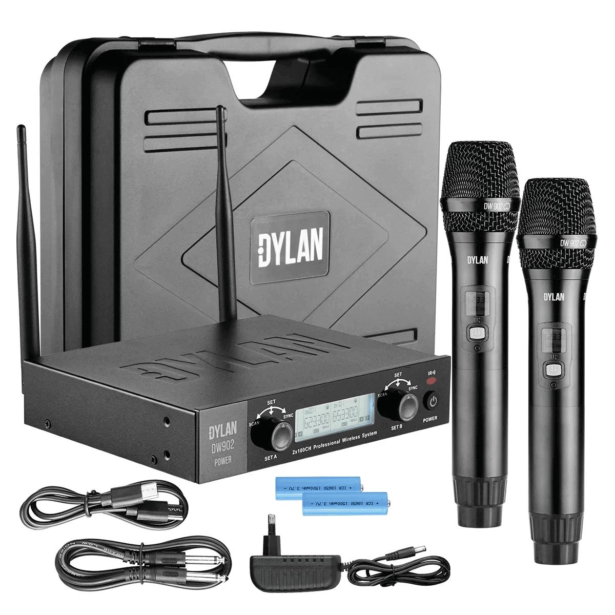 MICROFONE DYLAN S/ FIO DUPLO DW 902