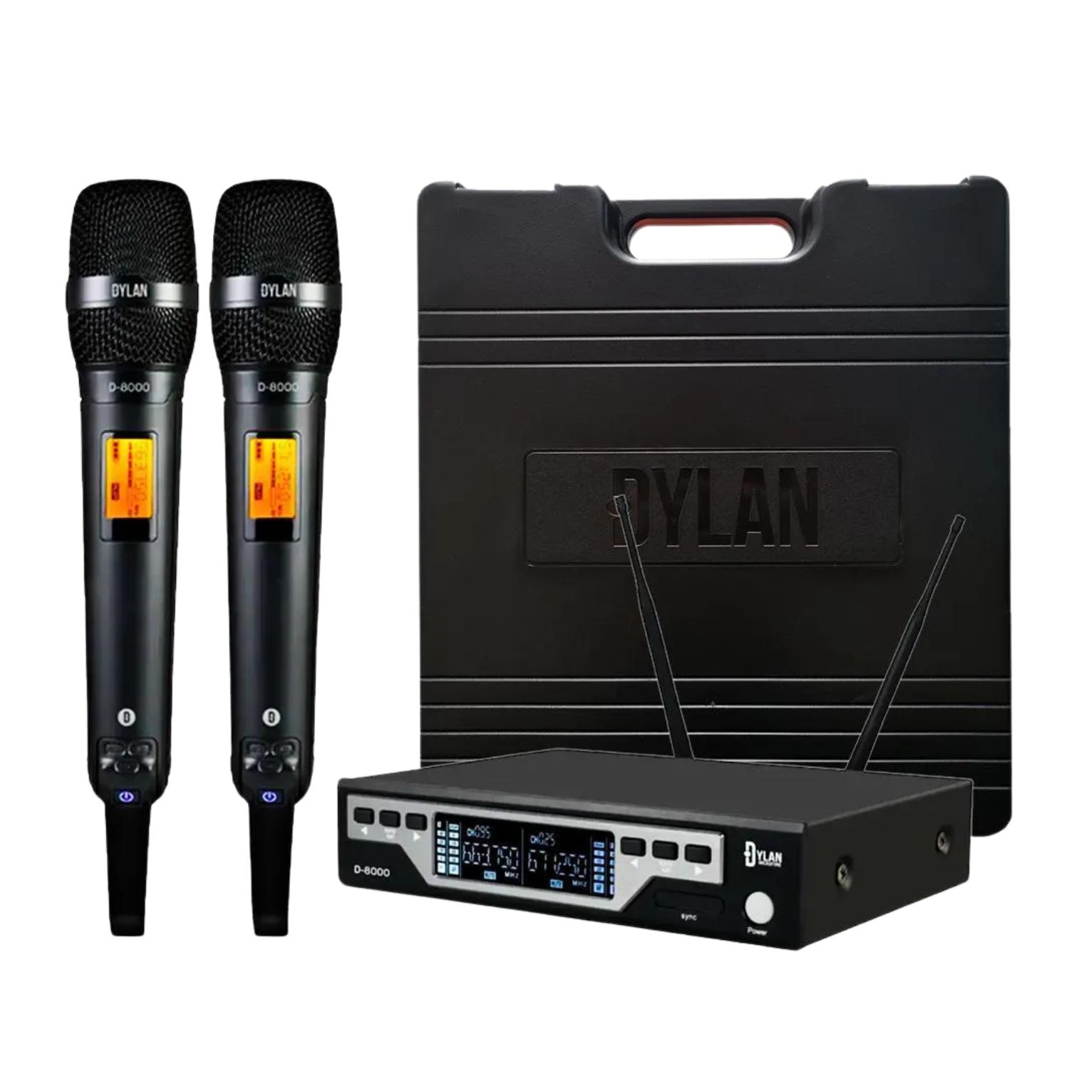 MICROFONE DYLAN S/ FIO DUPLO D-8000S