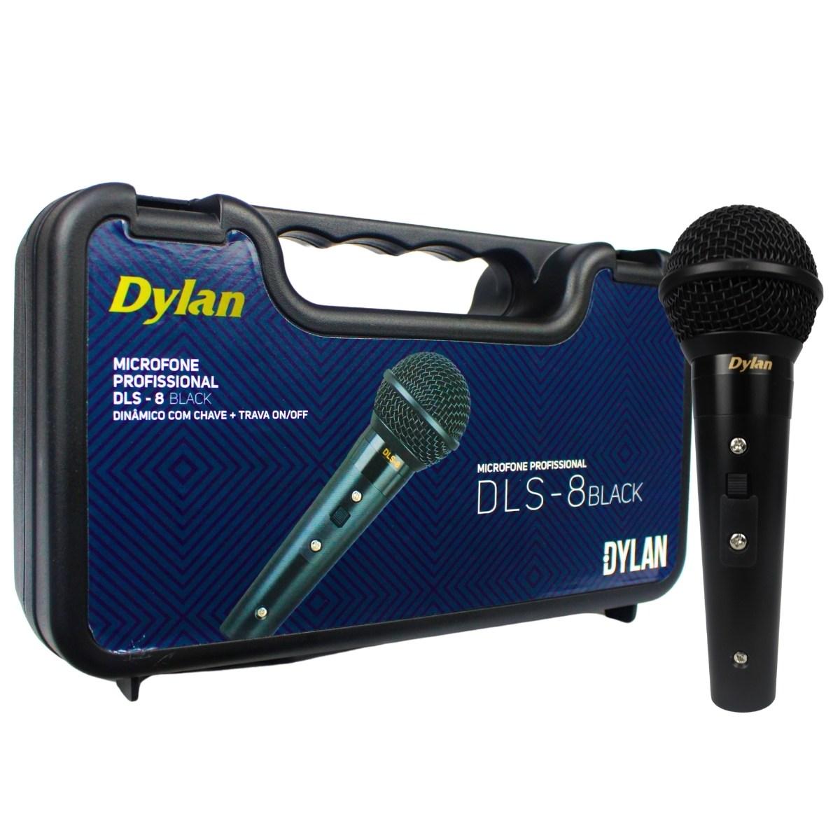 MICROFONE DYLAN C/FIO DLS-8 BLACK