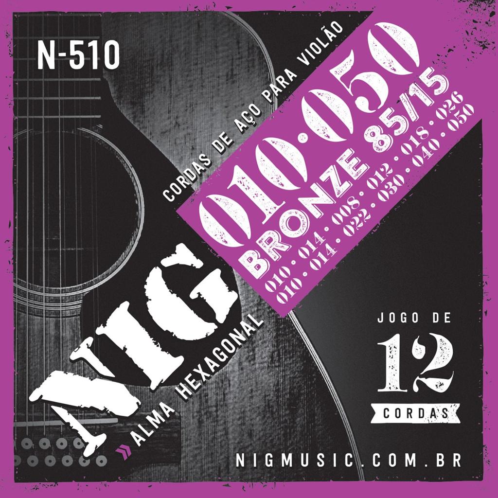 ENCORD. VIOLAO NIG ACO N-510 12 CORDAS