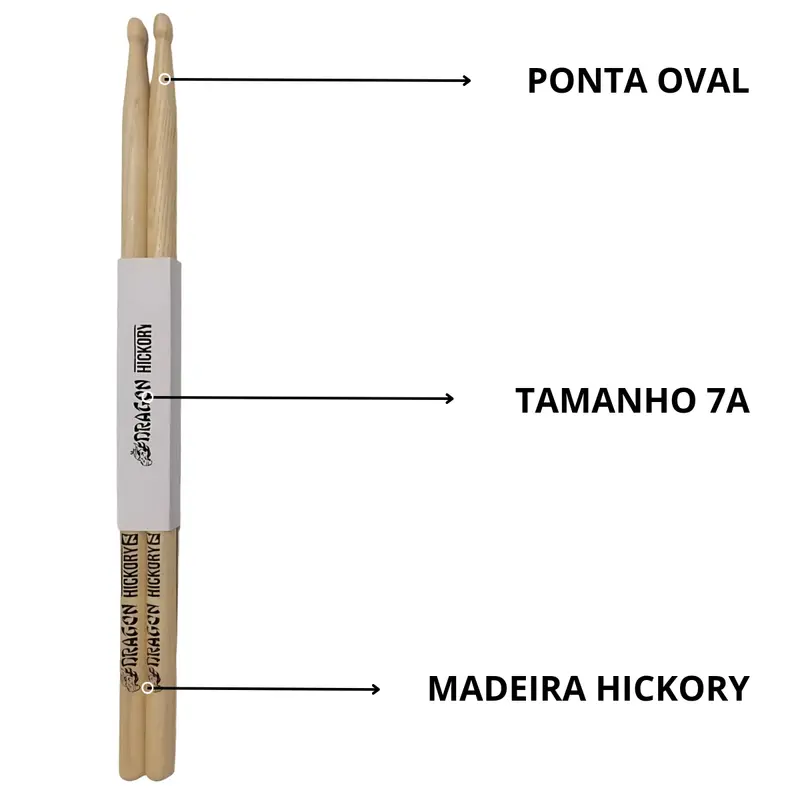 BAQUETA DRAGON HICKORY 5A/7A